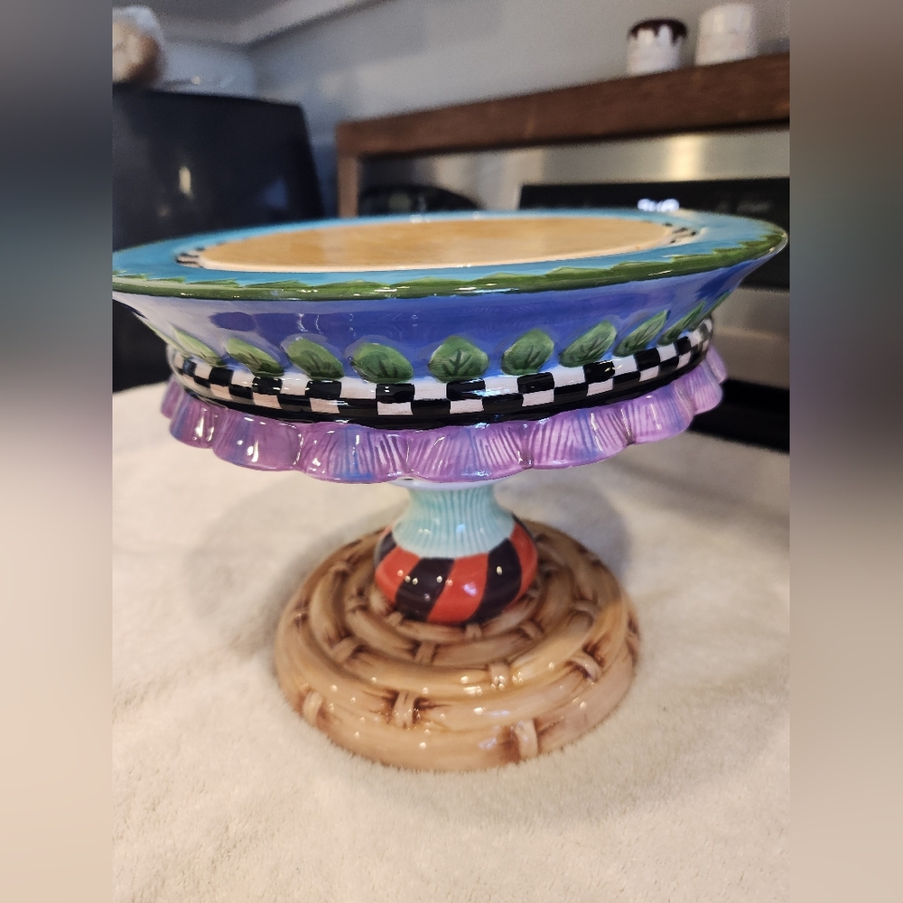 House of Hatten Peggy Fairfax Herrick Pillar Candle‎ Holder Hand Painted